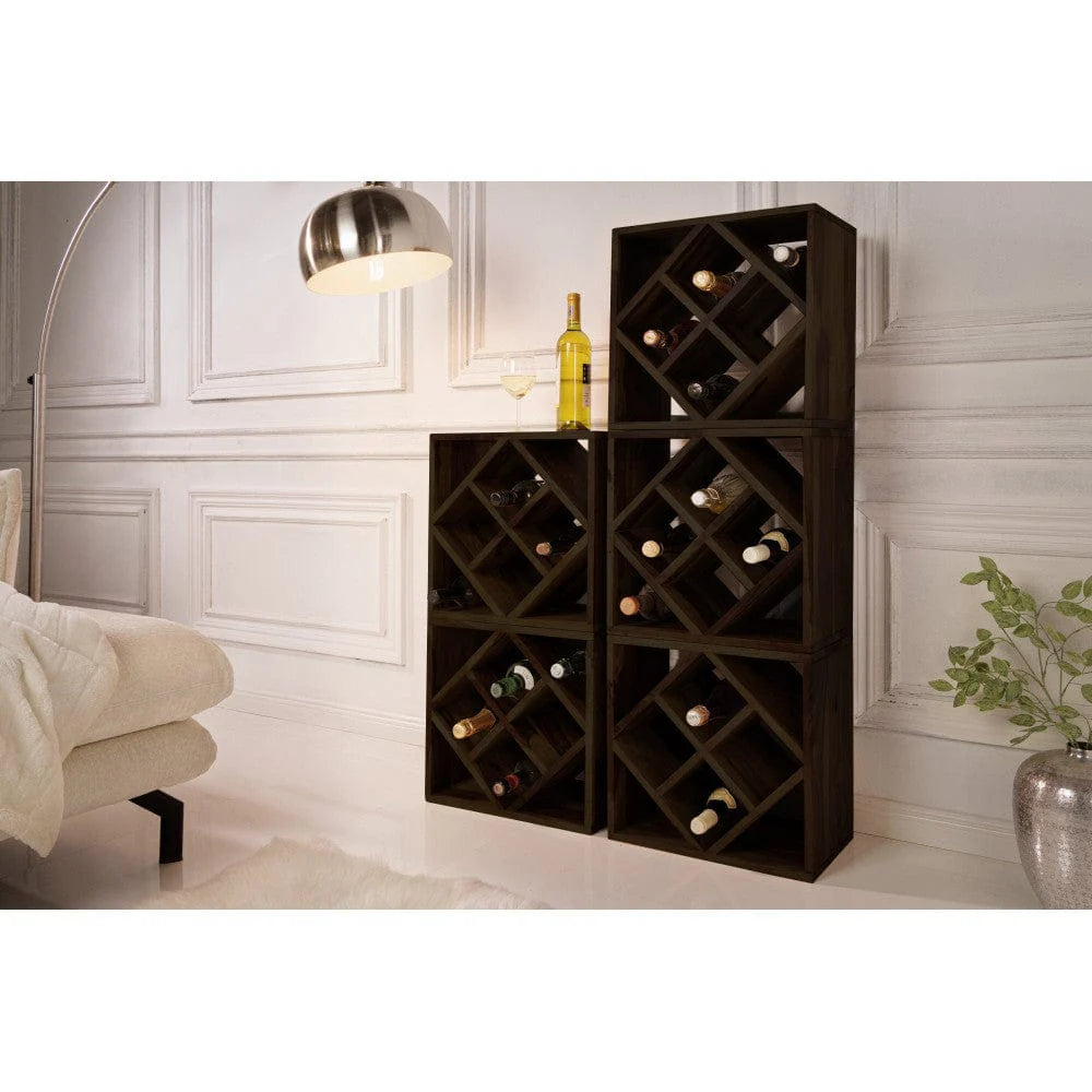 Wine rack end table sale