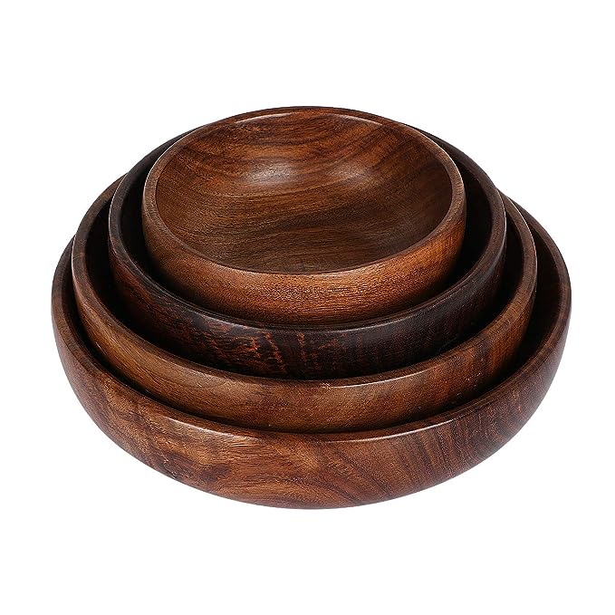 Wood Eclat Acacia Wood Classic Elegant Bowls