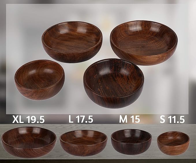 Wood Eclat Acacia Wood Classic Elegant Bowls