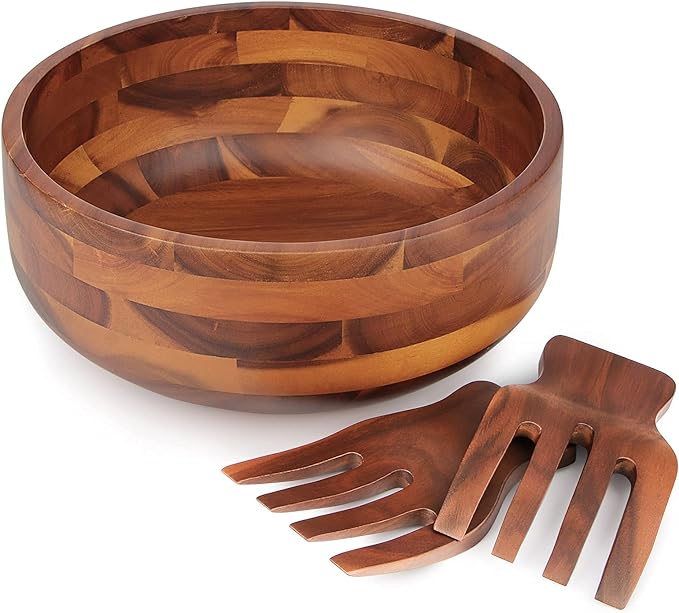 Wood Eclat Large Acacia Wood Mixing Bowl