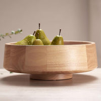 Wood Eclat Large Acacia Wood Fruit Bowl Centerpiece