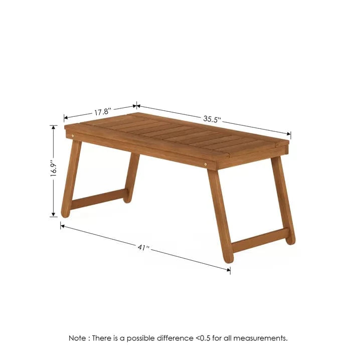 Organic Modernism Folding Wooden Coffee Table