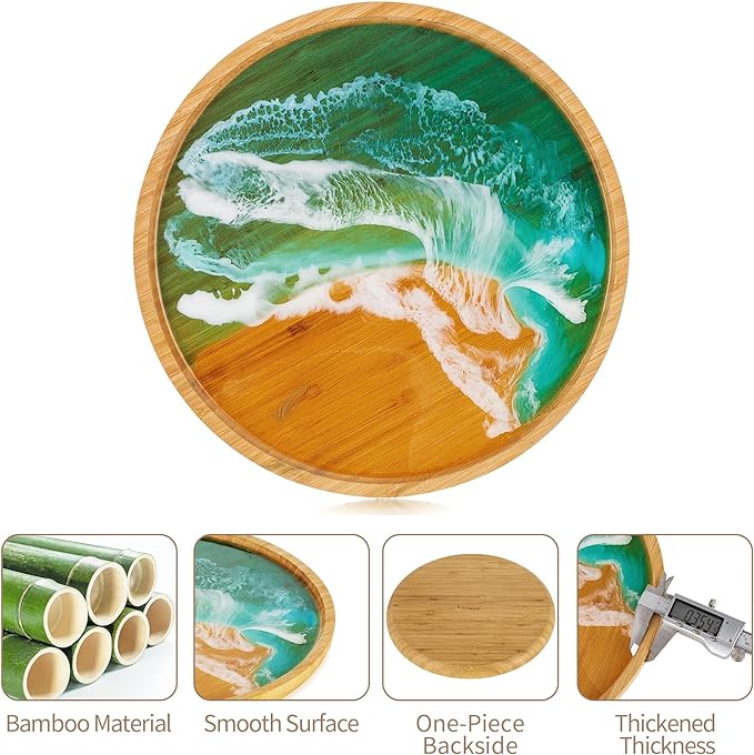 Wood Eclat Ocean-Inspired Resin Decorative Tray