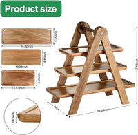 Wood Eclat 3 Tier Acacia Wood Serving Tray