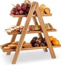 Wood Eclat 3 Tier Acacia Wood Serving Tray