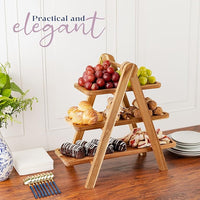 Wood Eclat 3 Tier Acacia Wood Serving Tray