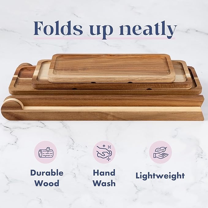 Wood Eclat 3 Tier Acacia Wood Serving Tray