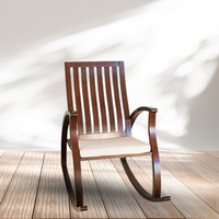 Artisanal Hand Carved Wooden Chair