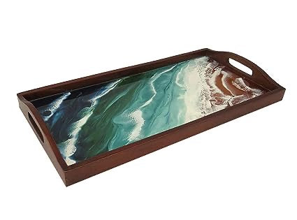 Wood Eclat Ocean-Inspired Resin Decorative Tray