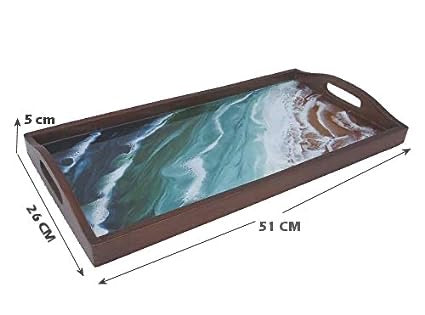 Wood Eclat Ocean-Inspired Resin Decorative Tray