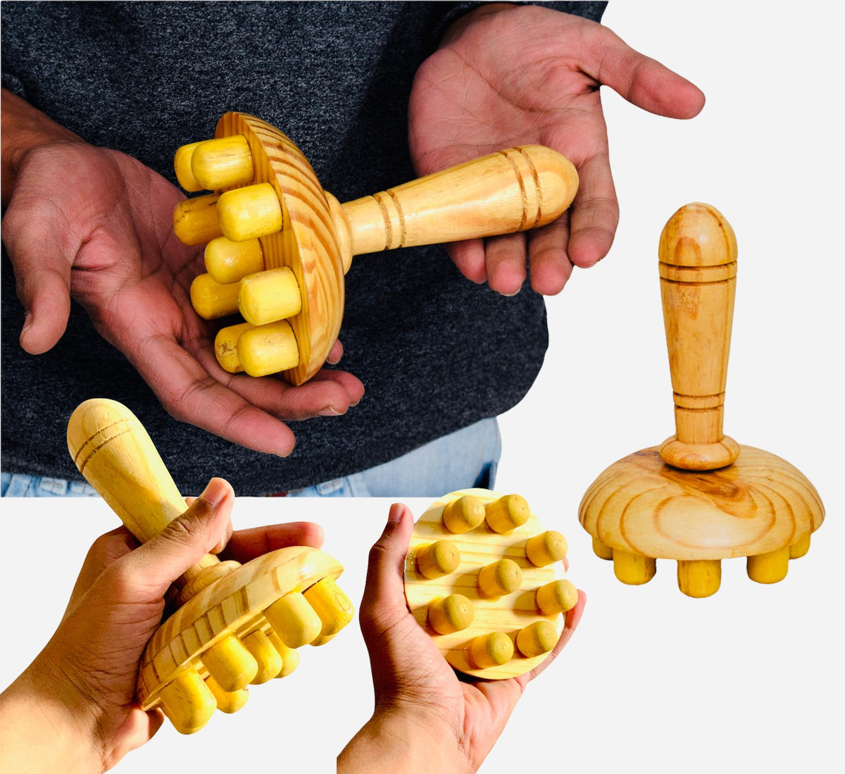 WOOD ECLAT MaderoTherapy Accessories 8-In-1  Wood Therapy Massager Kit.