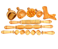 WOOD ECLAT MaderoTherapy Accessories 8-In-1  Wood Therapy Massager Kit.