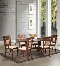 Classic Brown Solid Wood 6-Seater Dining Set