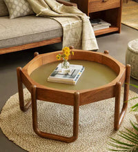 Octagon Coffee Table In Brown Color